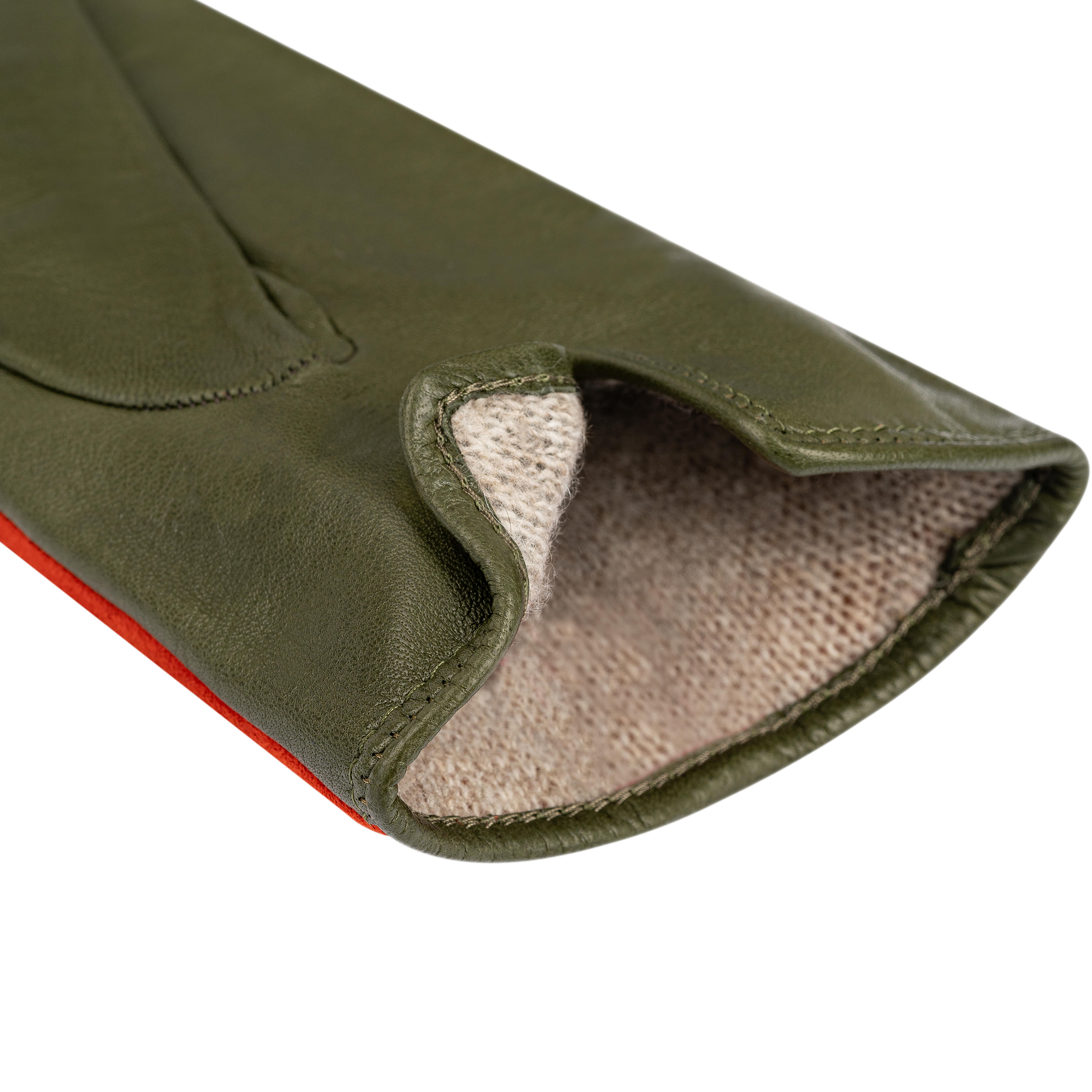 Damen Handschuhe GRENOBLE, Ziegenvelours & Lammnappa