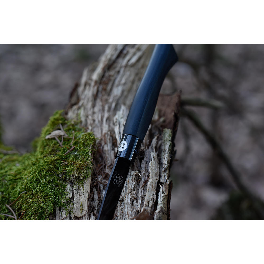 Couteau pliant MAIN » Italian Line «, revêtement en titane, bois de Pakka noir