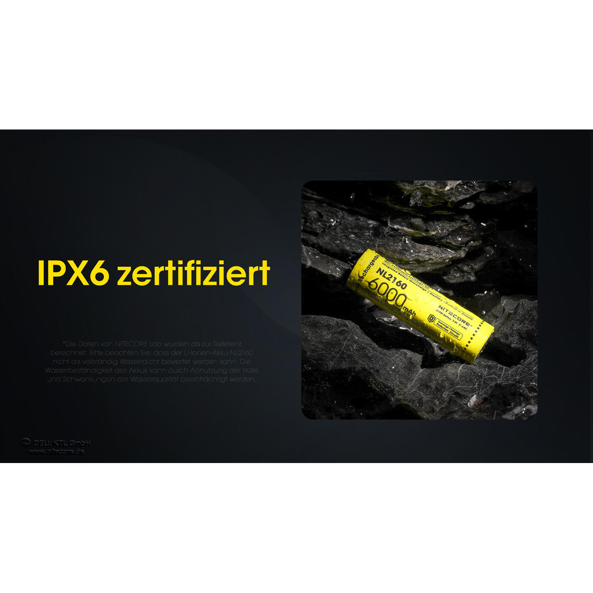 Batterie Li-Ion Nitecore® 21700, 6000 mAh Li-ion, NL2160