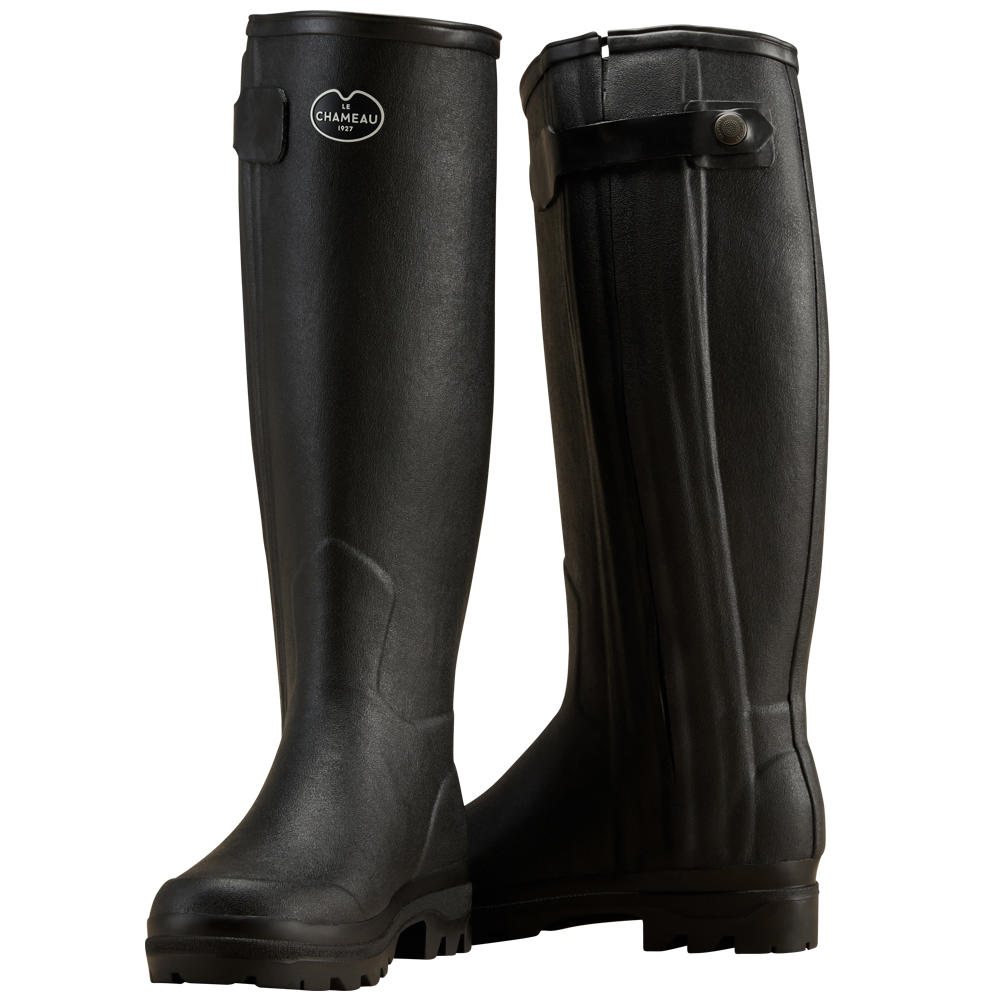 Le Chameau Damen-Gummistiefel Chasseur, Lederfutter