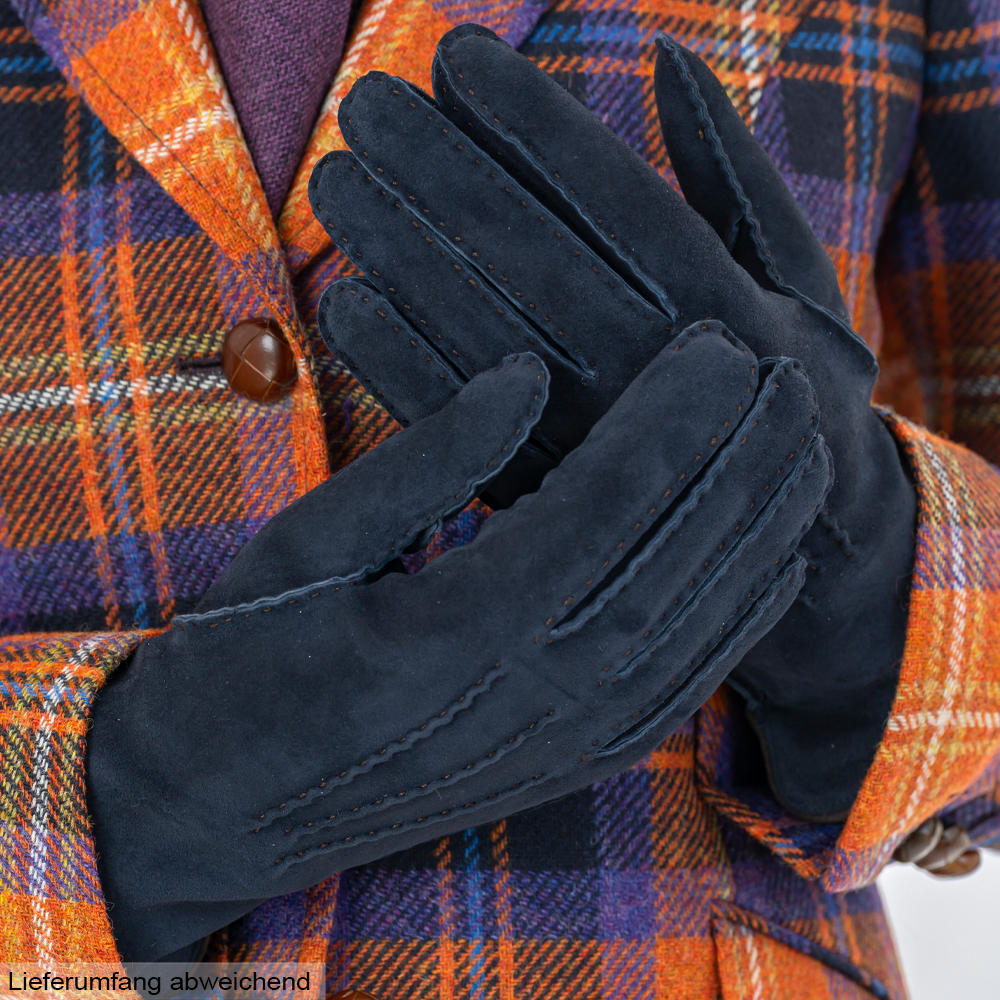 Gants pour femme KEMI, velours de chèvre, doublure en cachemire