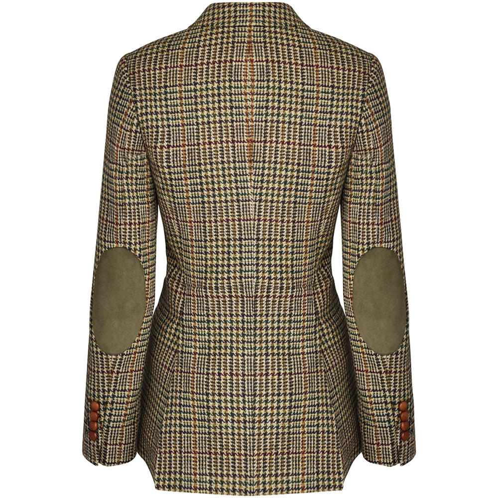 Damenblazer Glencheck, beige/olive