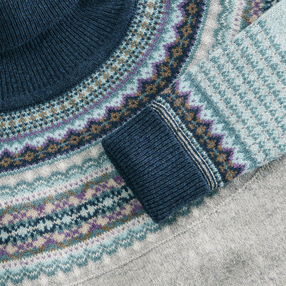 Eribé Damenpullover Rollkragen Fair Isle