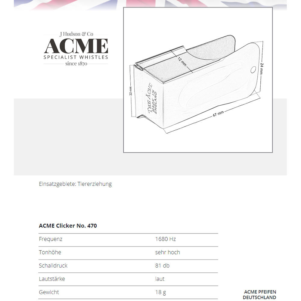 Clicker Acme N° 470