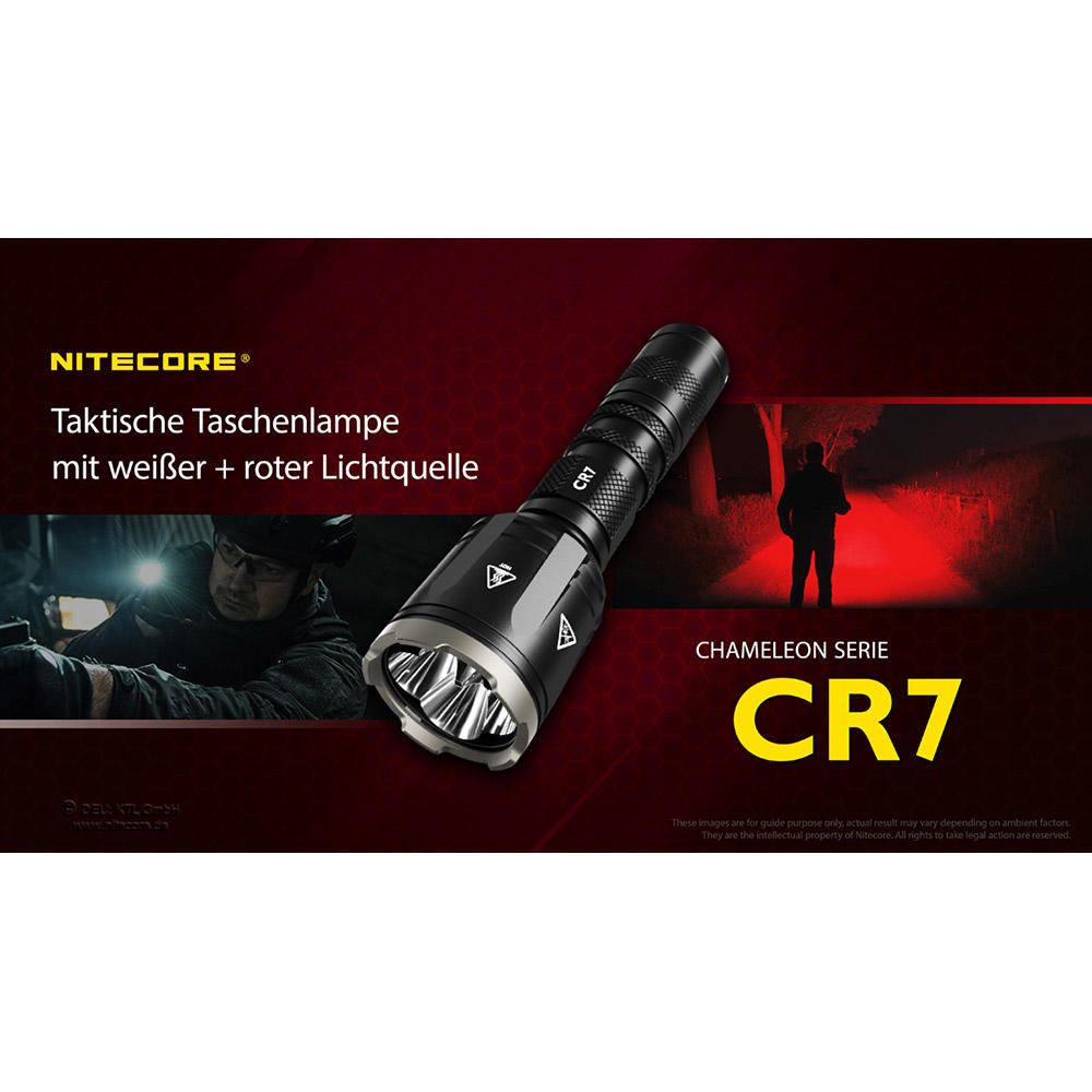 Nitecore® CR7, 2500 lm Weißlicht und 370 lm Rotlicht