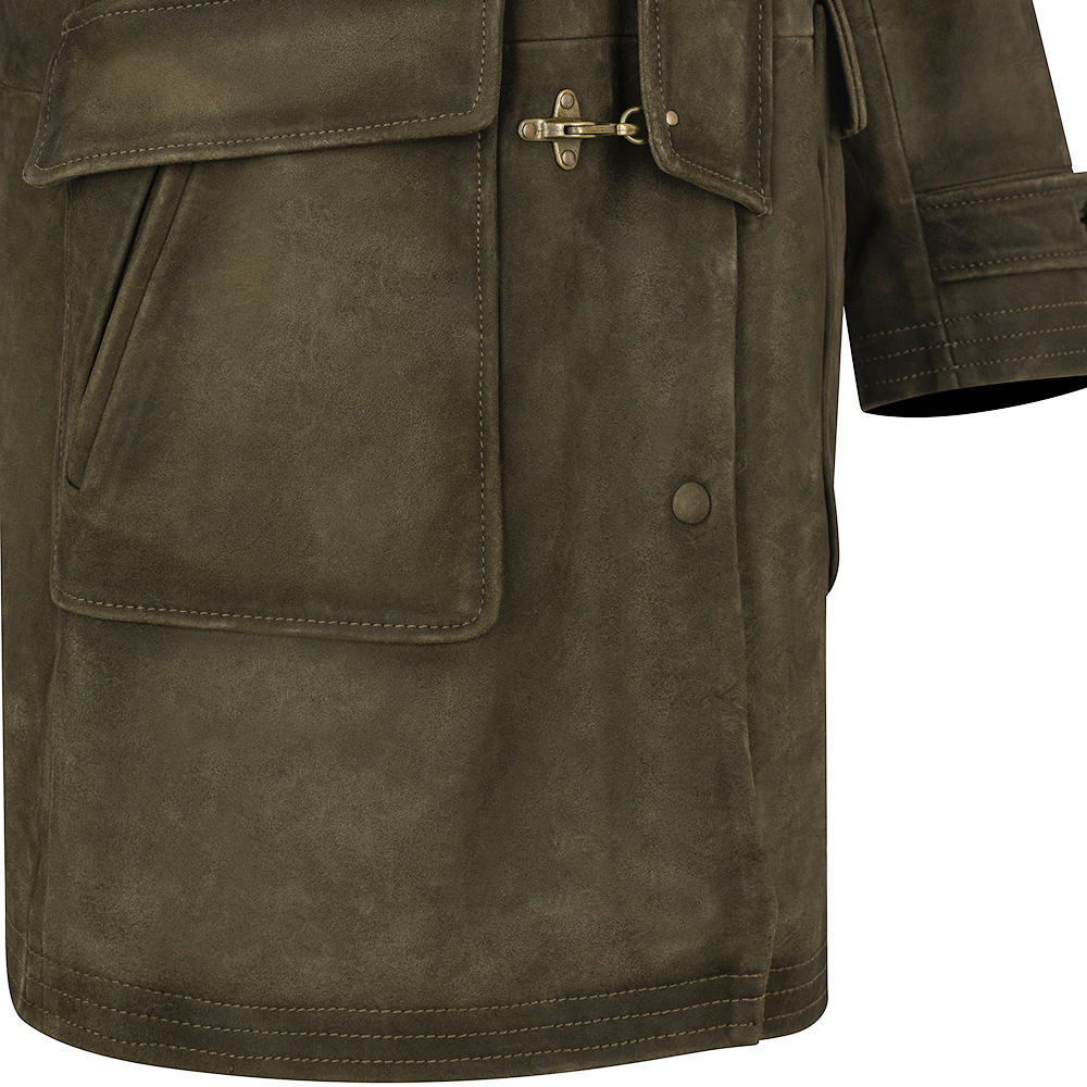 Damen Leder-Duffle Coat »Marshal Lady«