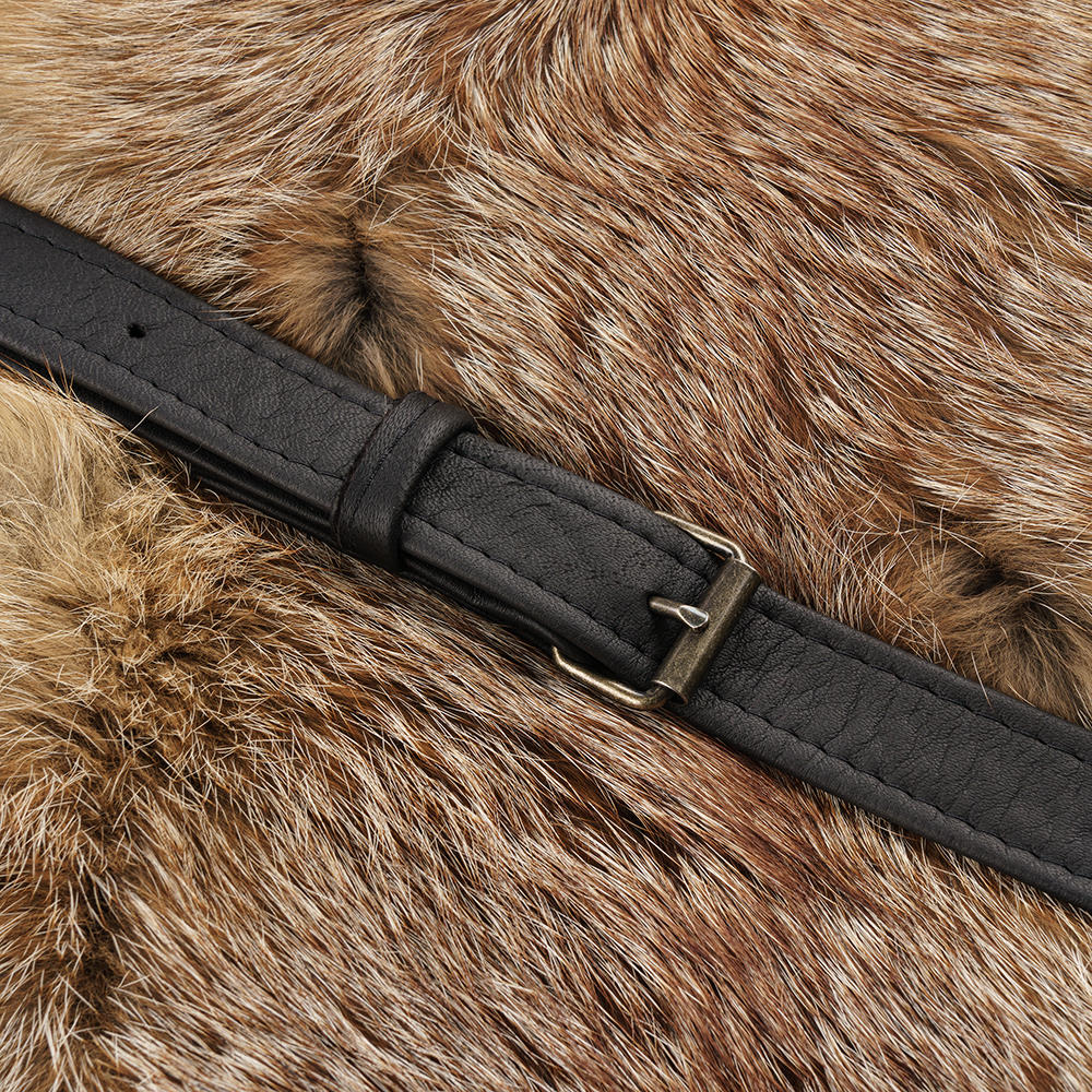 Loden Muff with Red Fox Fur