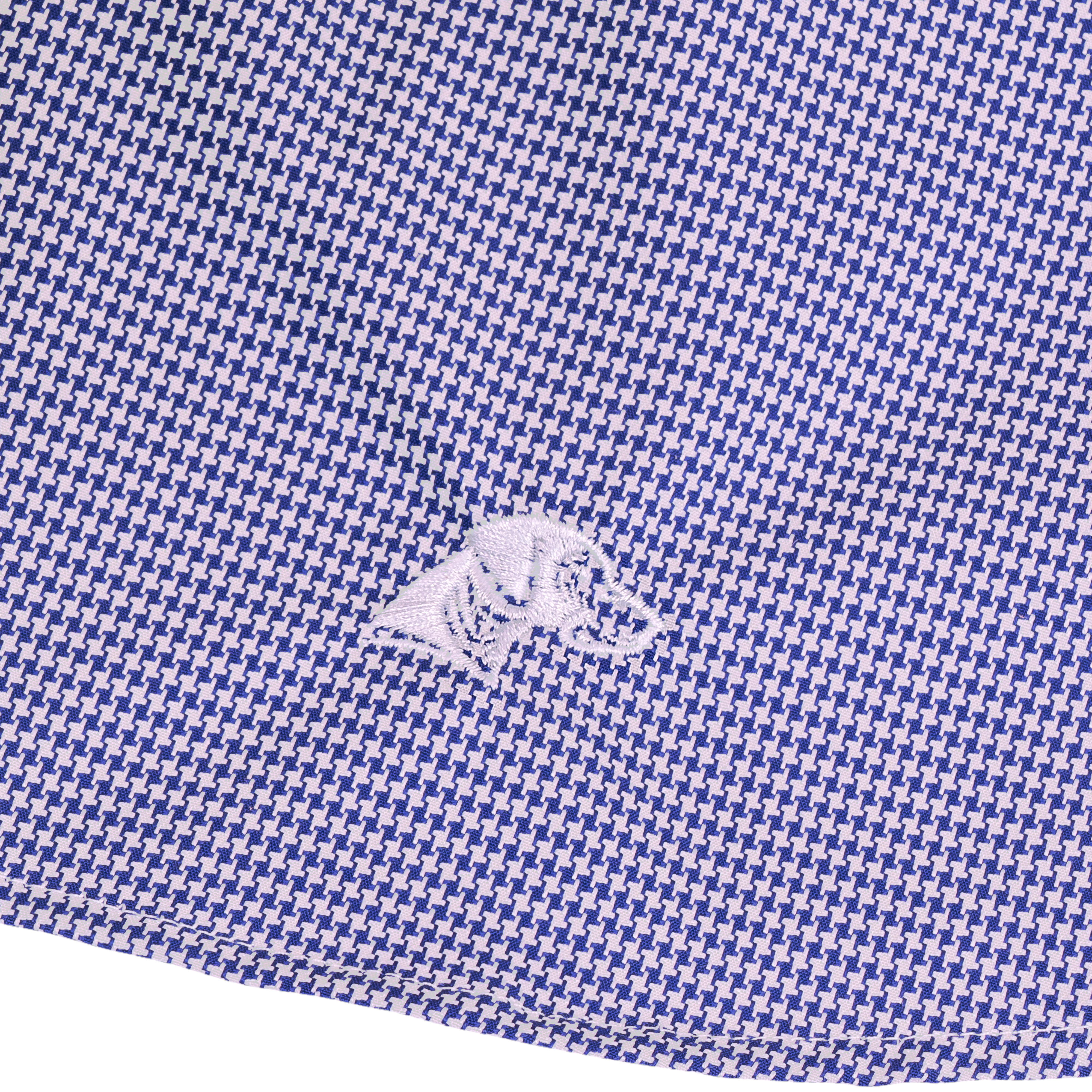 »Amber« Ladies' Blouse, Dobby, White/Blue