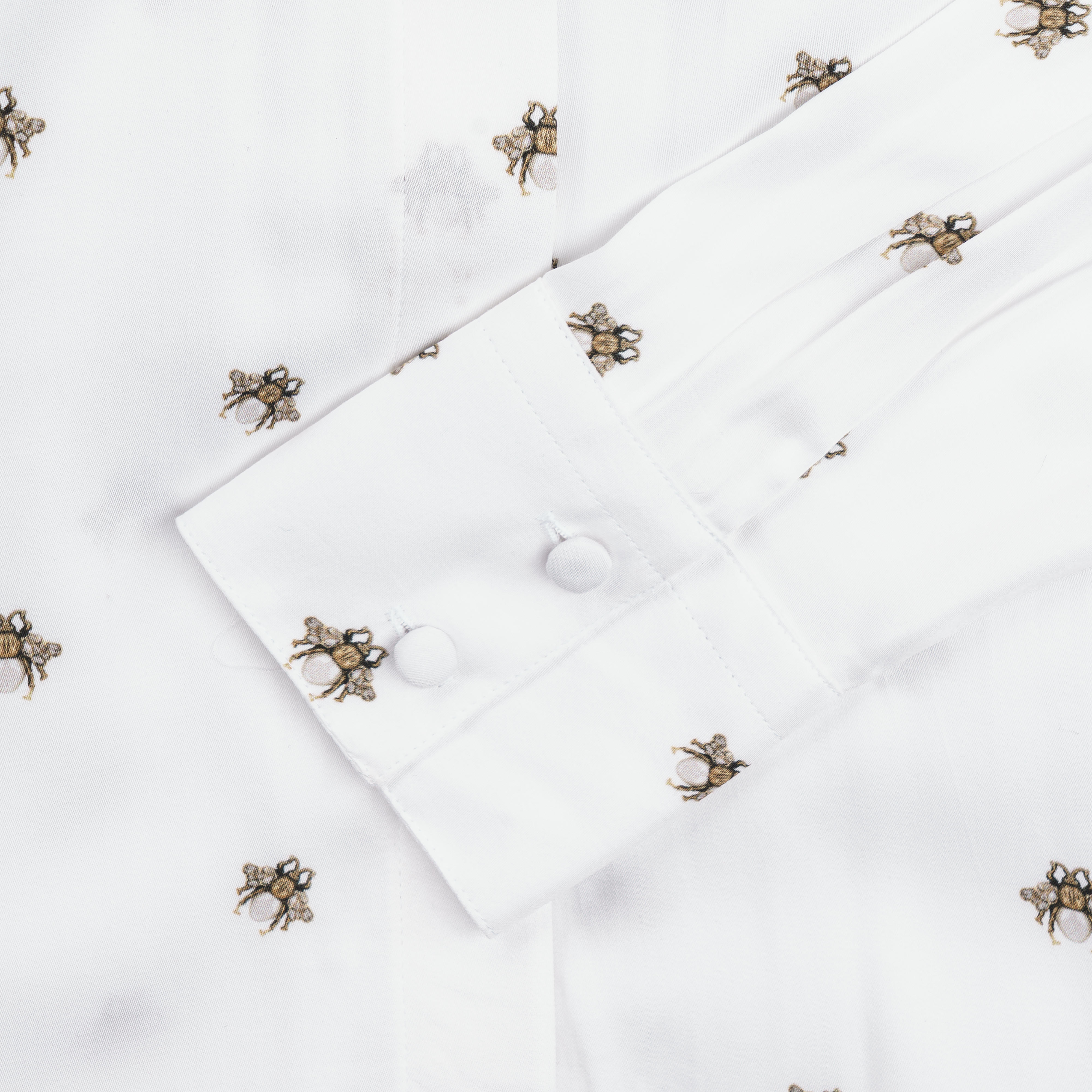 Blouse pour femme » Lisa «, motif abeilles, blanc