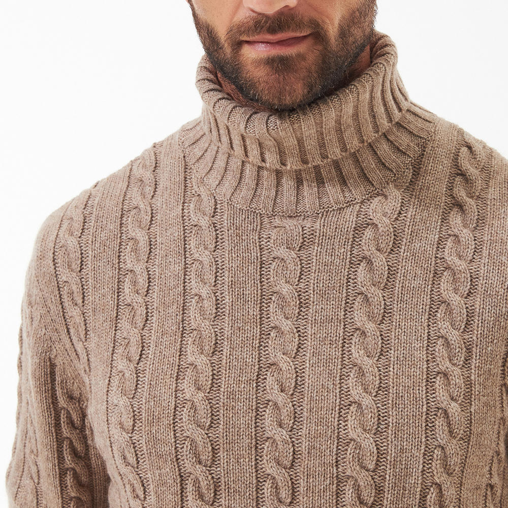 Barbour Men's Cable-knit Turtleneck Sweater