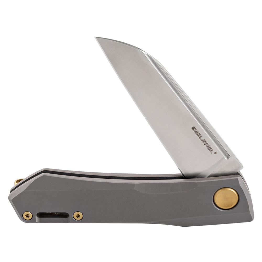 Couteau pliant Real Steel® » Solis «, titane, gris/doré