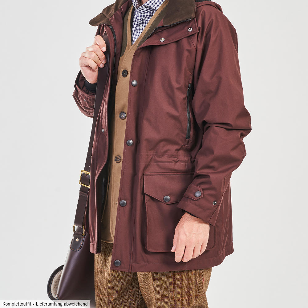 Purdey Herren-Jagdjacke, leicht, mahagoni