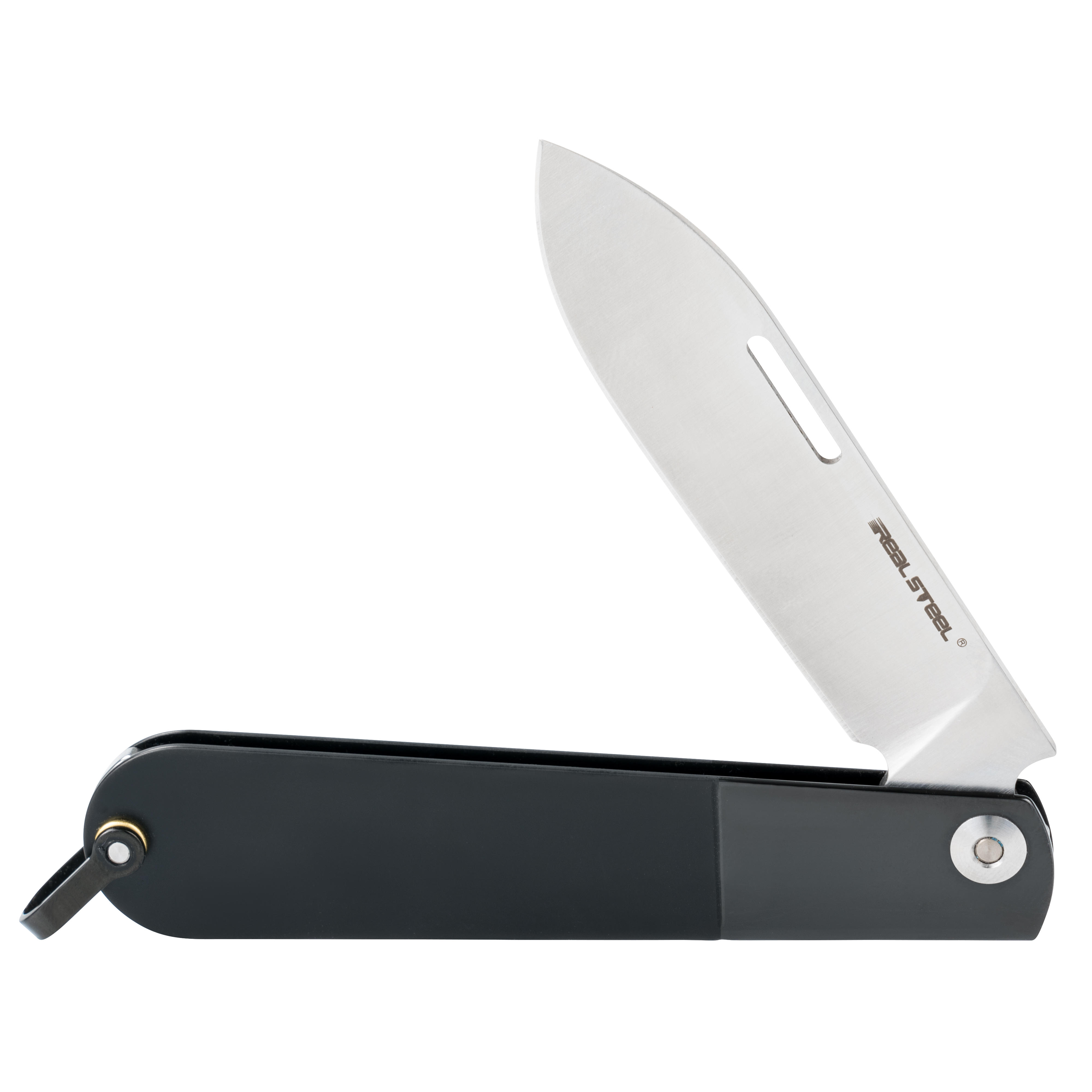 Couteau pliant Real Steel® » Barlow RB-3 «, Drop point, noir