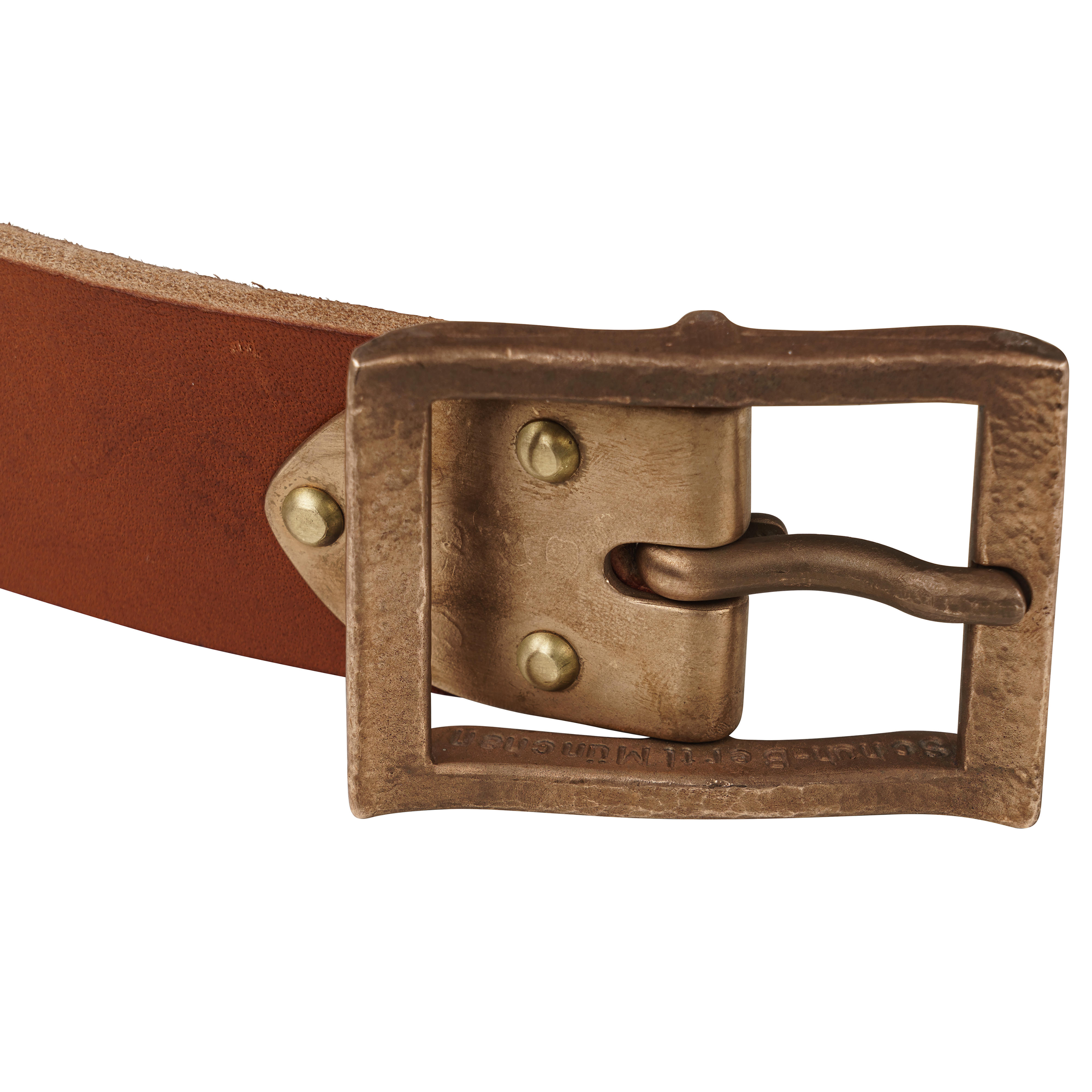Ceinture en cuir de boeuf Bertl à boucle en bronze