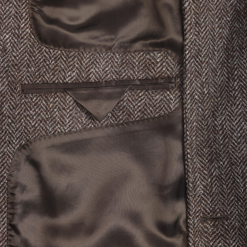 Herren Tweed-Sakko, British Wool, braungrau