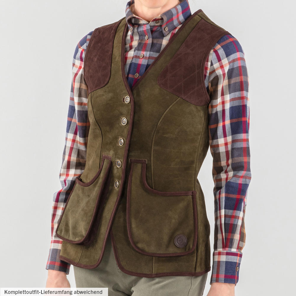 Button-down Blouse, 100 % Cotton Flannel, Chequered