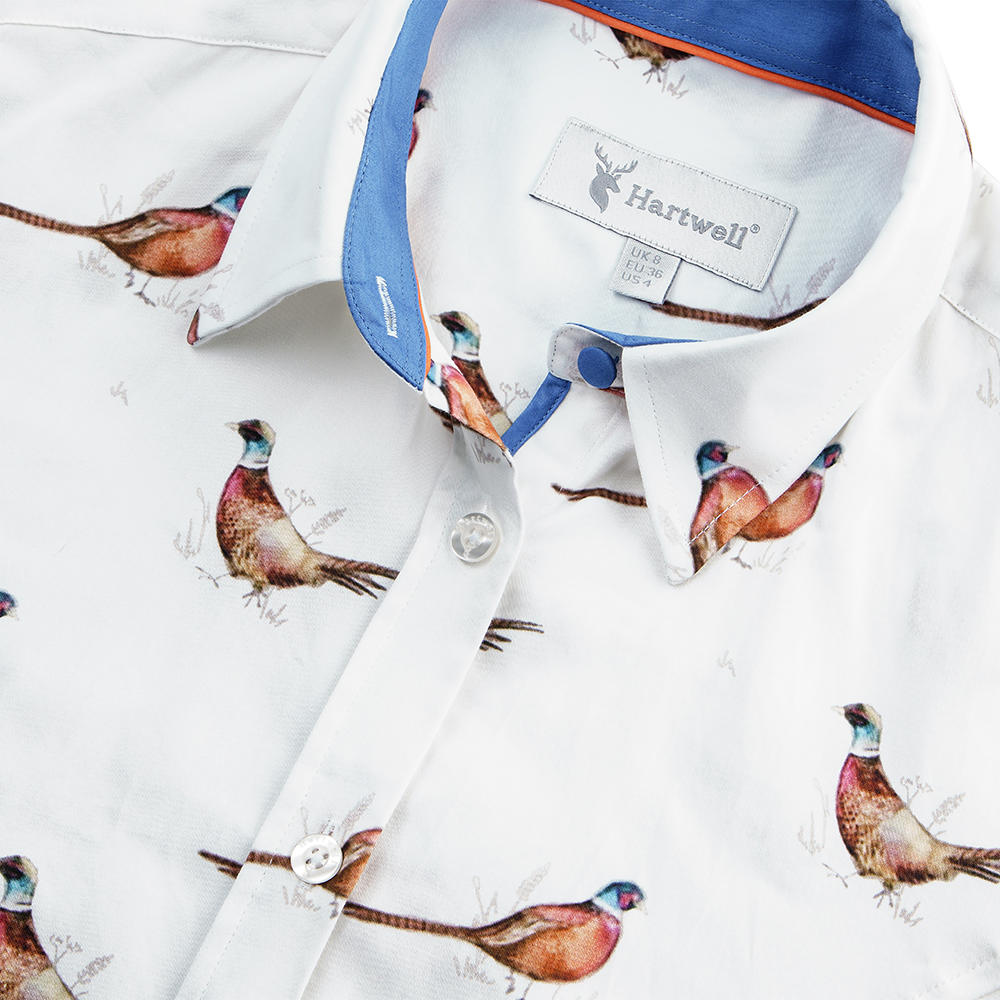 Hartwell »Layla« Ladies Shirt, »Pheasant 2«, White