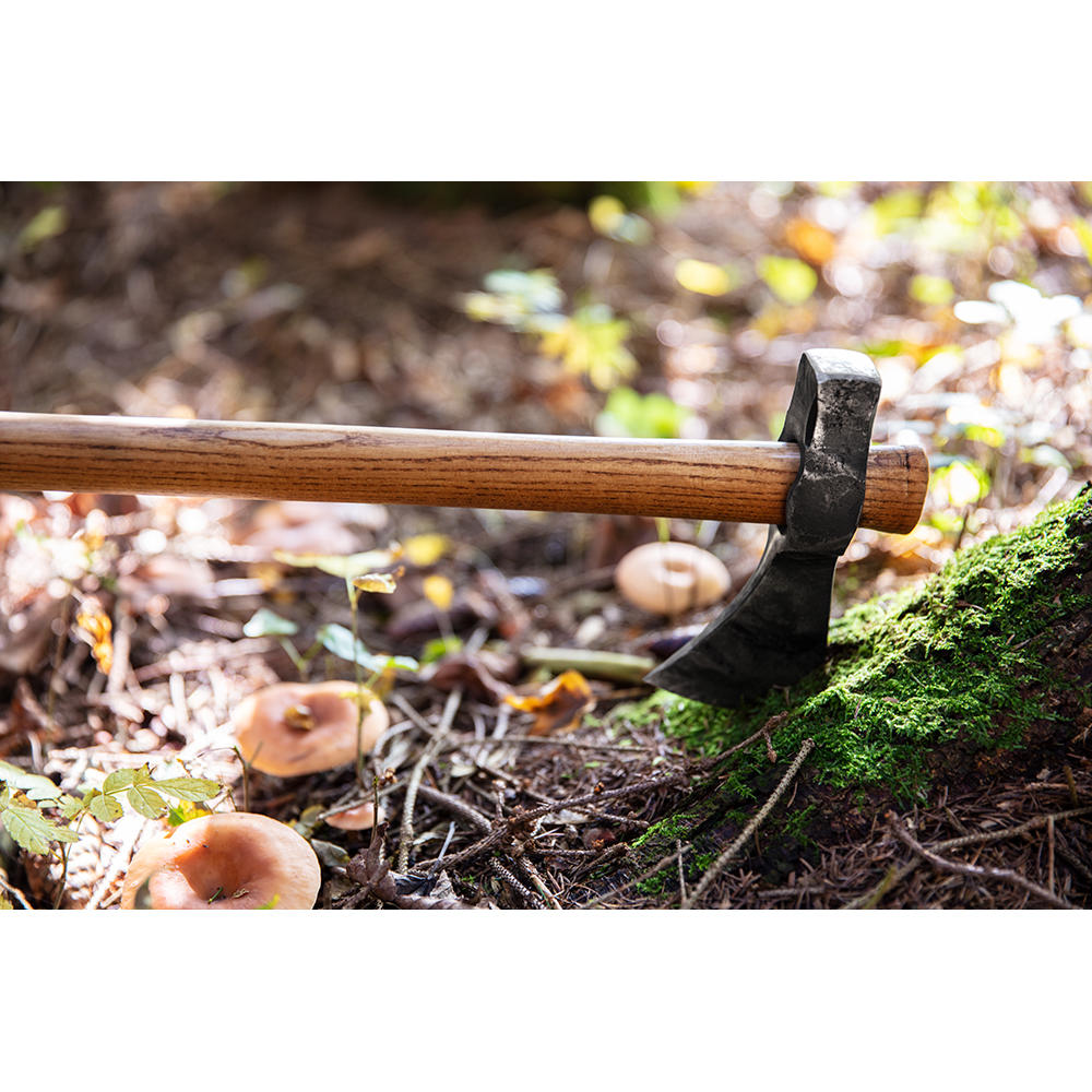 DICTUM® Outdoor-Axt mit Hammerkopf, mit Filzscheide