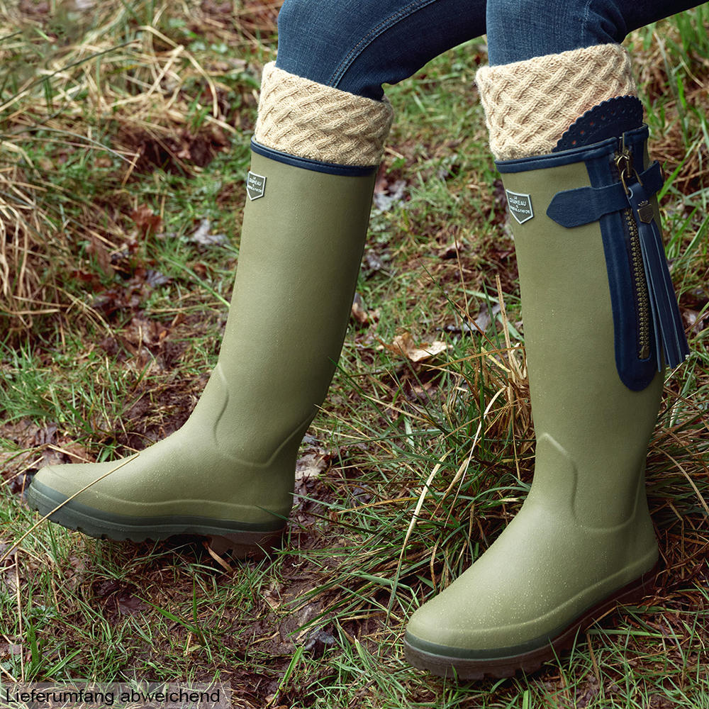 Le Chameau Damen-Gummistiefel L'Alliance, Neoprenfutter, vert vierzon