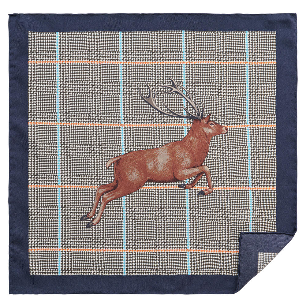 beige-blue chequered