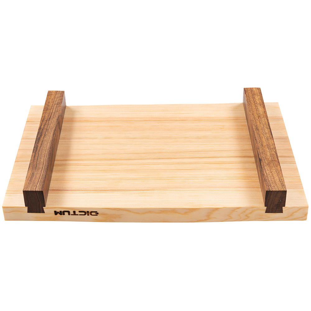 DICTUM® Servier- und Schneidbrett Wavy Edge, Kiefer/Nussbaum