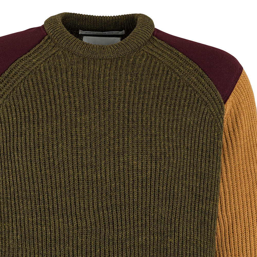 Peregrine, Herrenpullover Thomas, olive/rioja/wheat
