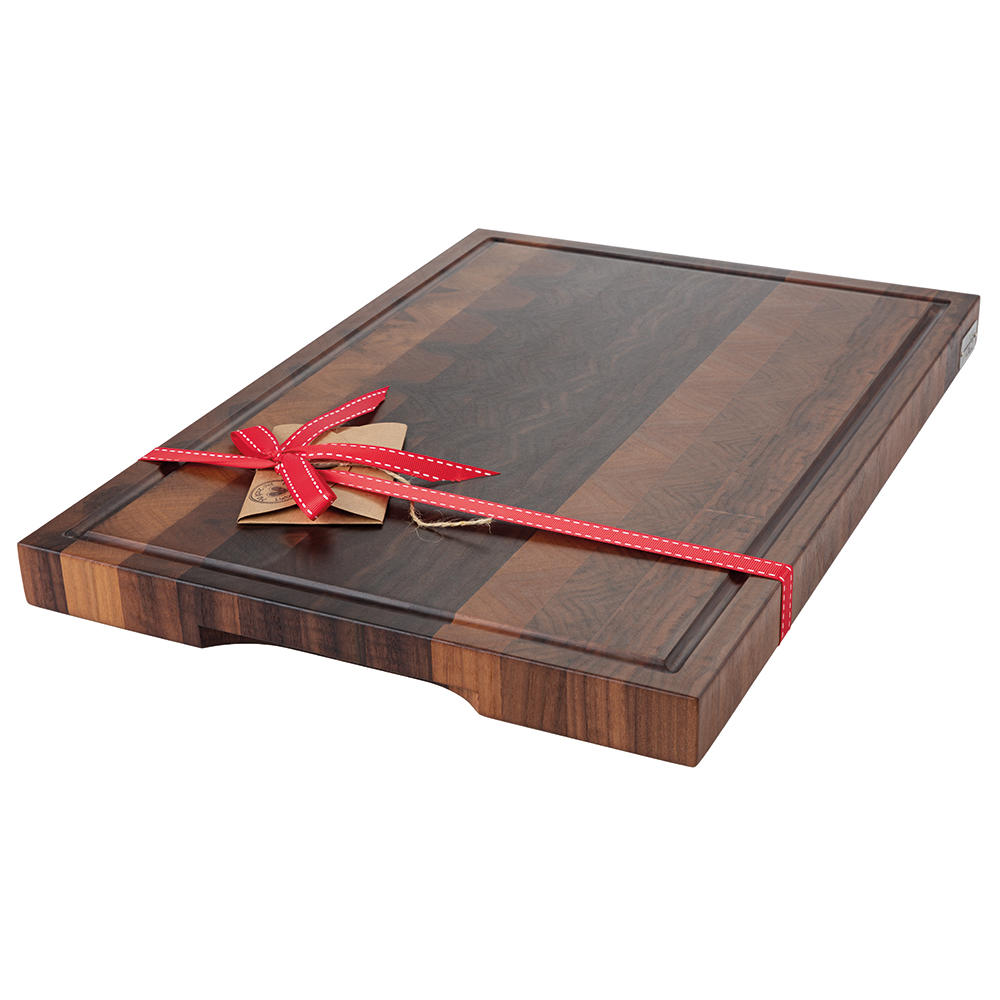 Walnut Wood Mosaic Cutting Board, with Sap Groove
