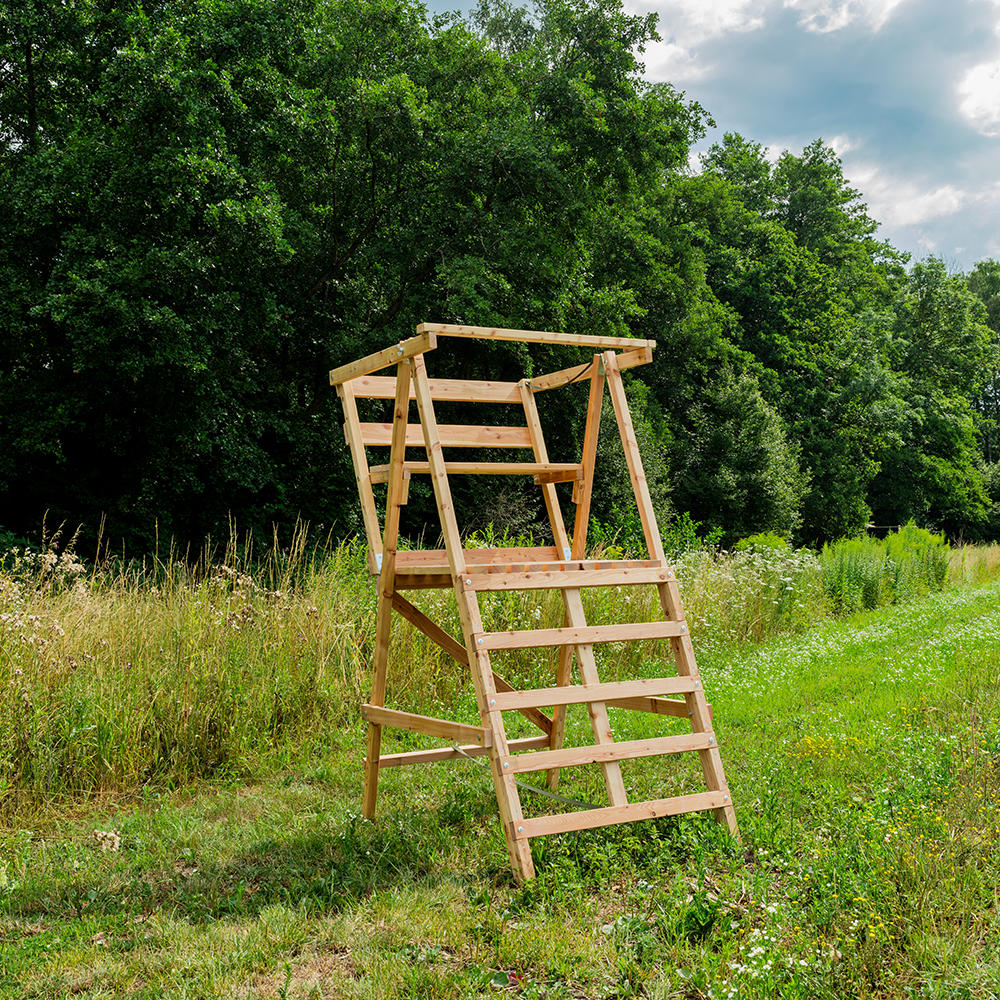 Échelle d’affût pliable en bois de mélèze