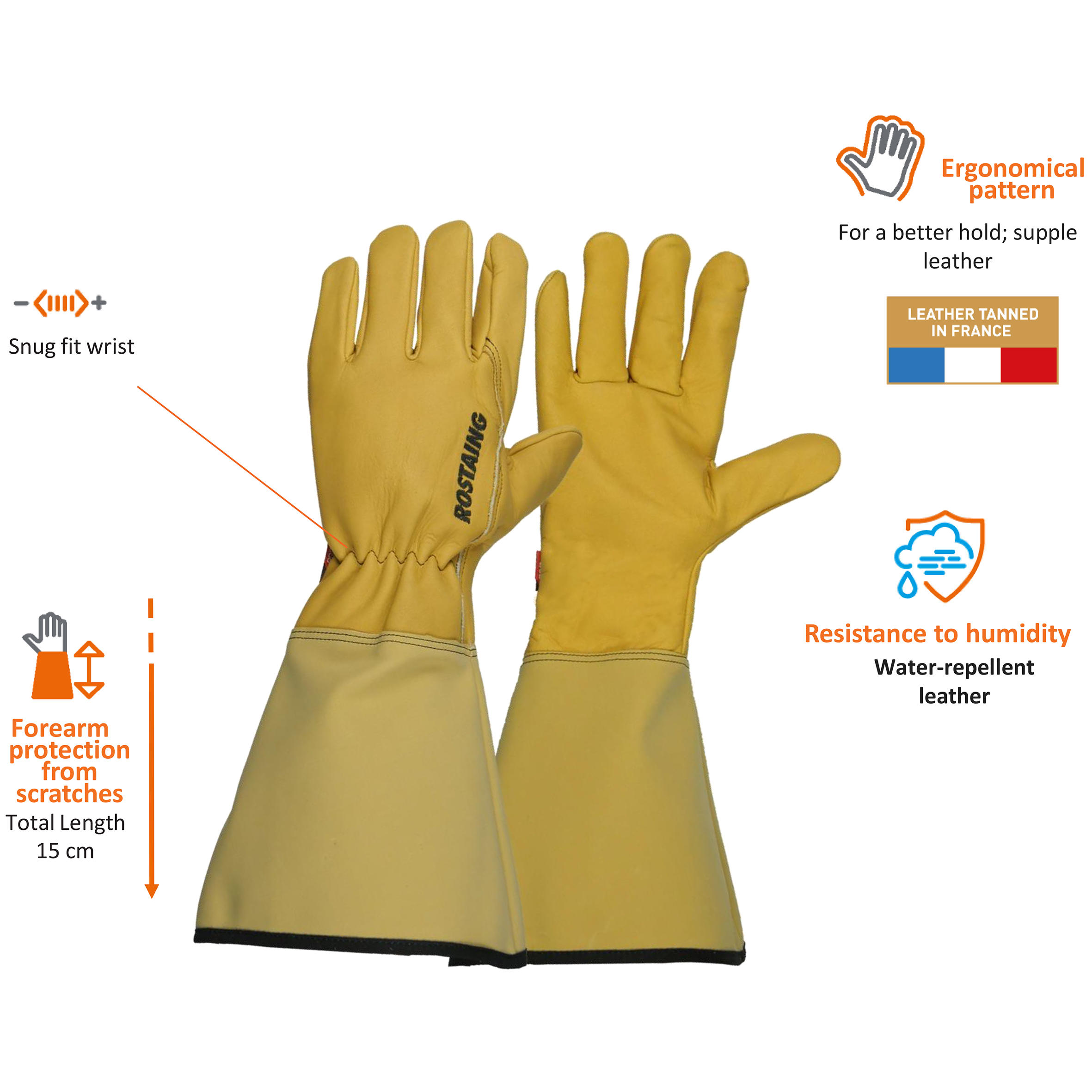 Gants de jardinage Rostaing® » Roseraie «, taille 8