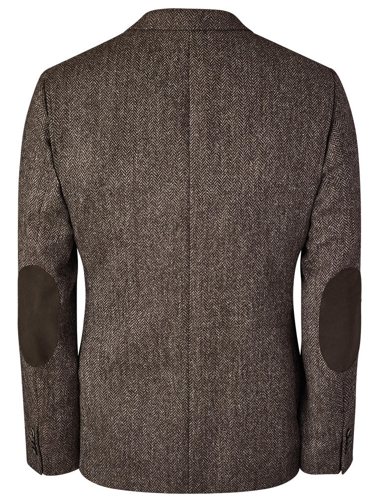 Herren Tweed-Sakko, British Wool, braungrau
