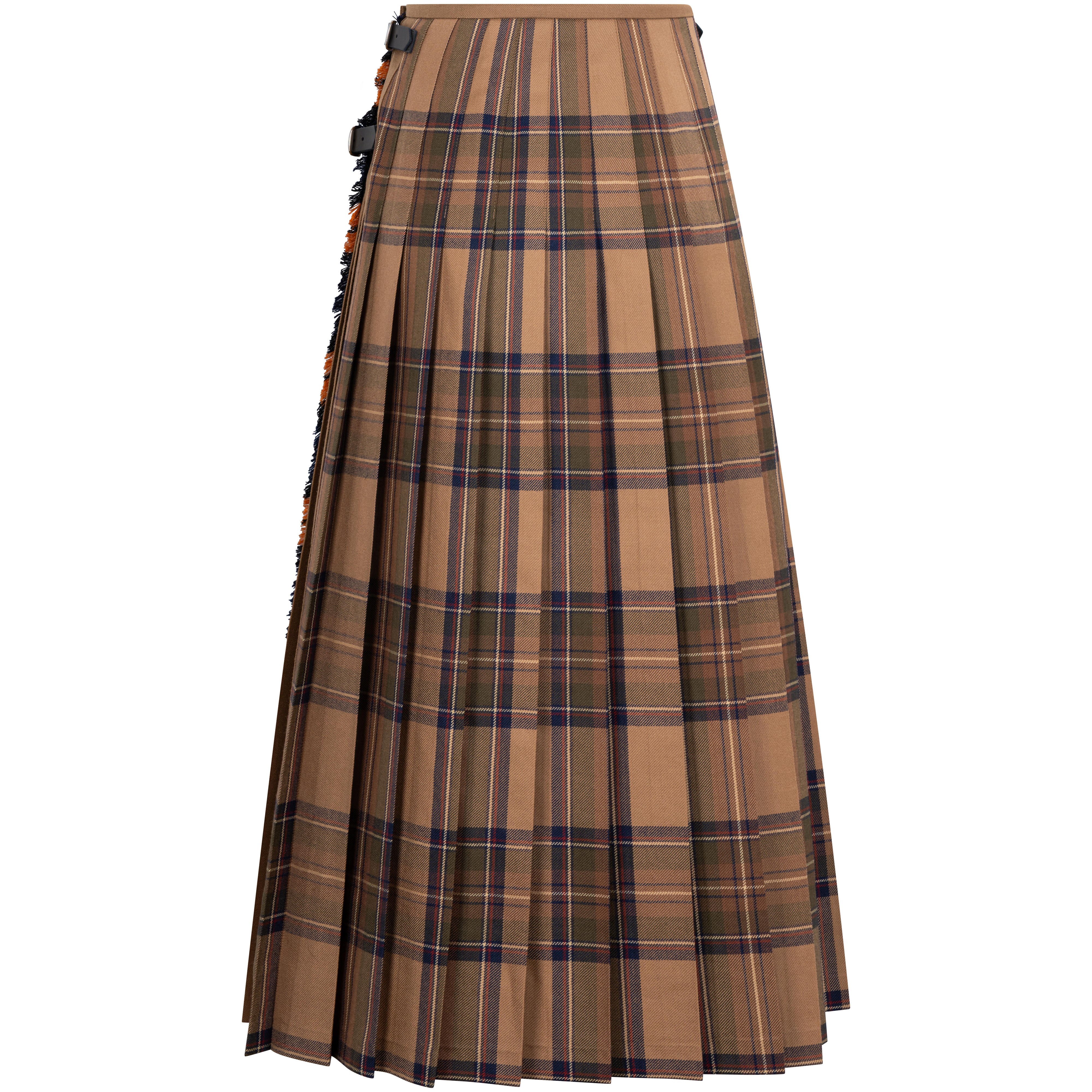Jupe kilt femme "Carlow", orange à carreaux