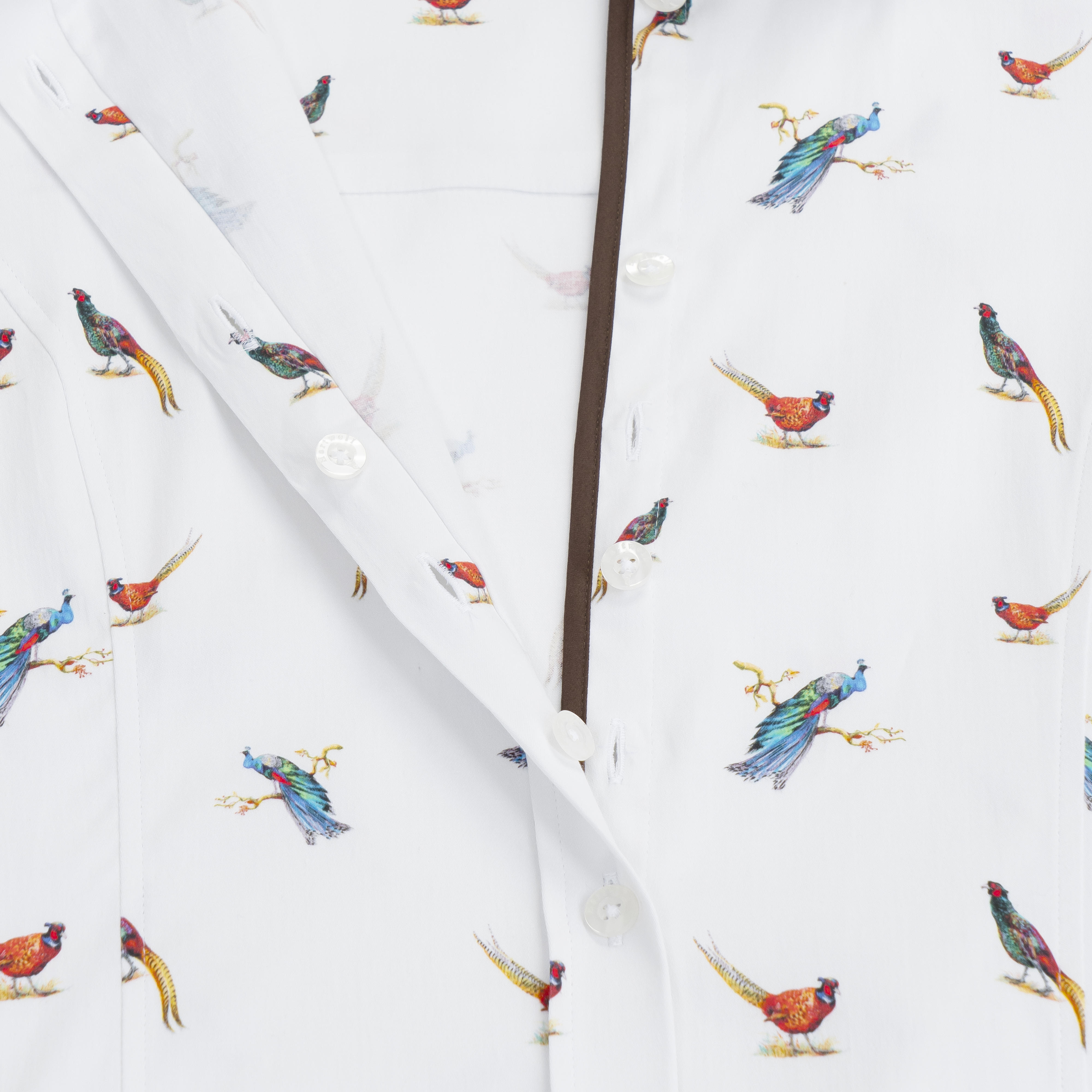 Hartwell Damen Bluse Layla, weiß, Pfau & Fasan