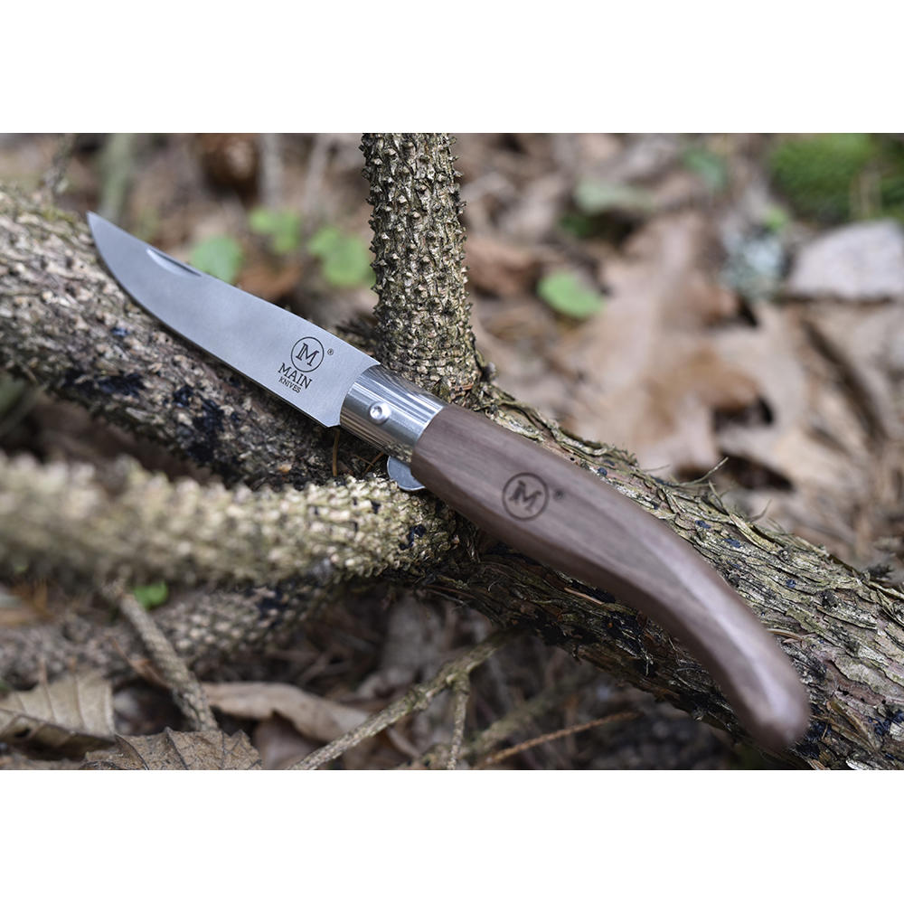 Couteau pliant MAIN » Spanish Line «, noyer
