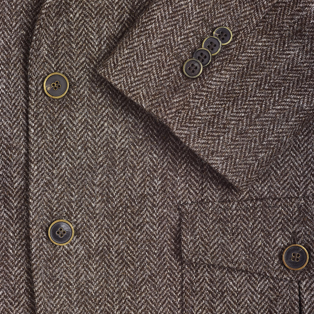 Herren Tweed-Sakko, British Wool, braungrau