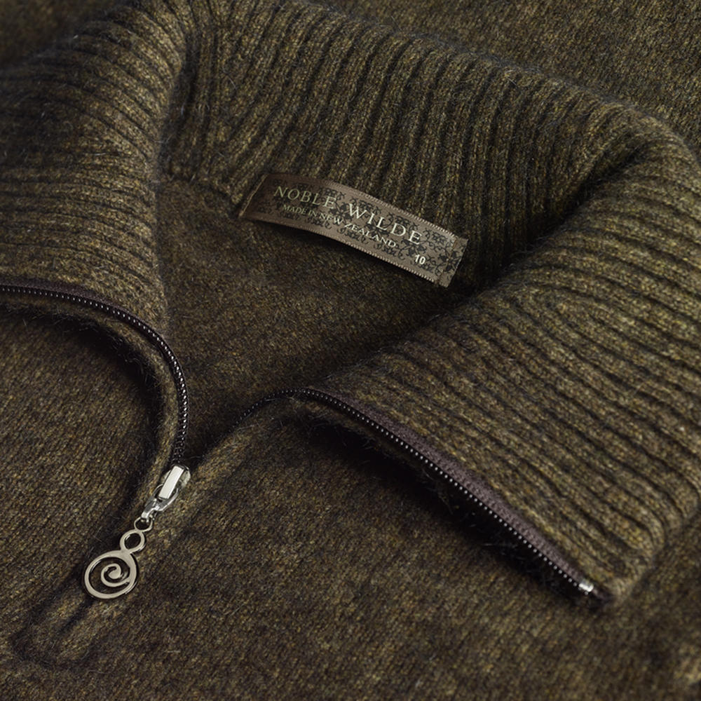 Damen Zip-Pullover Merino-Possum