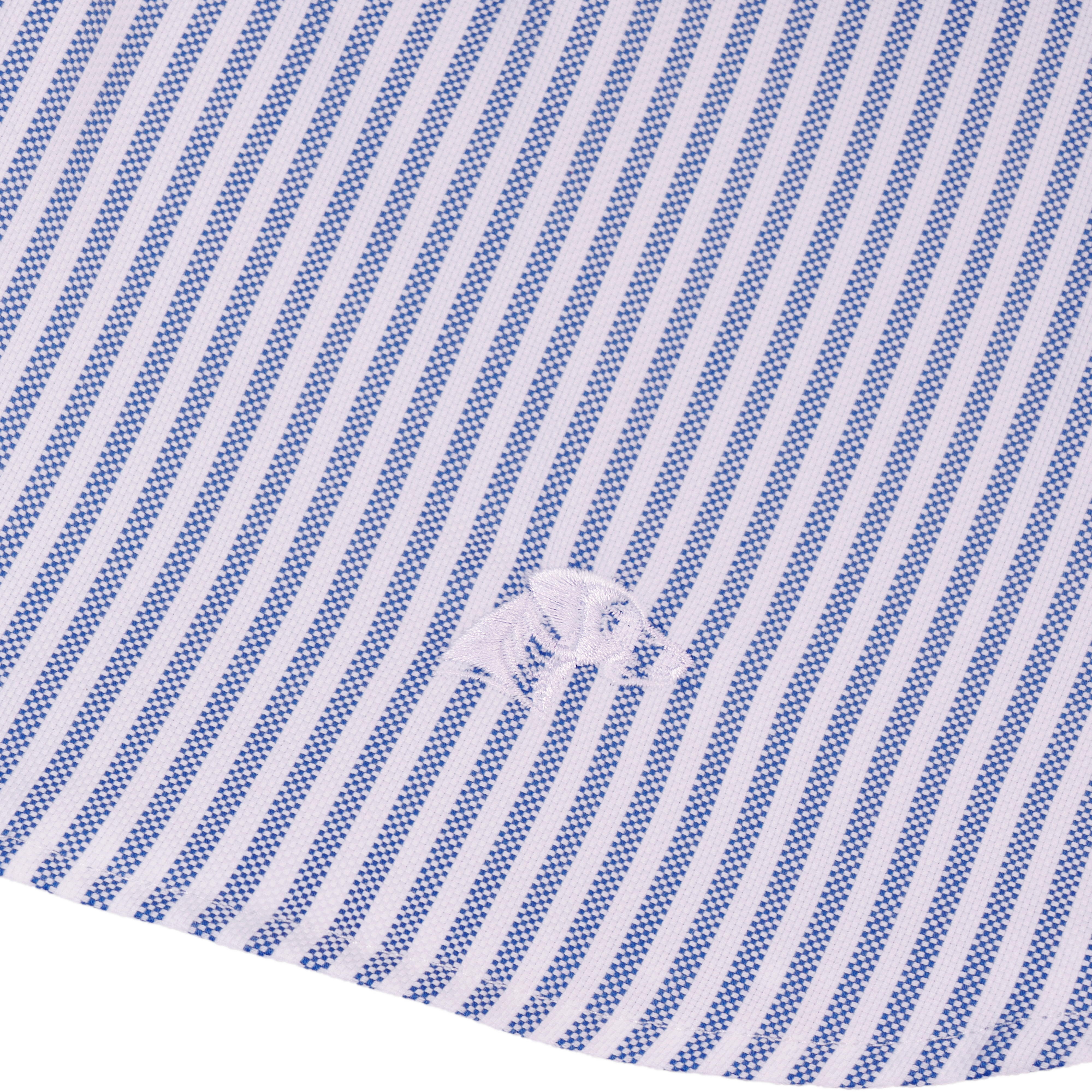 Chemisier femme "Chloe", Oxford, bleu/blanc
