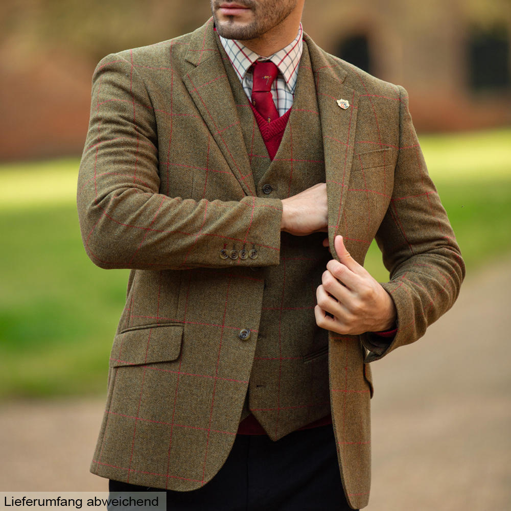Alan Paine Herren Tweed-Weste »Combrook«, Sage