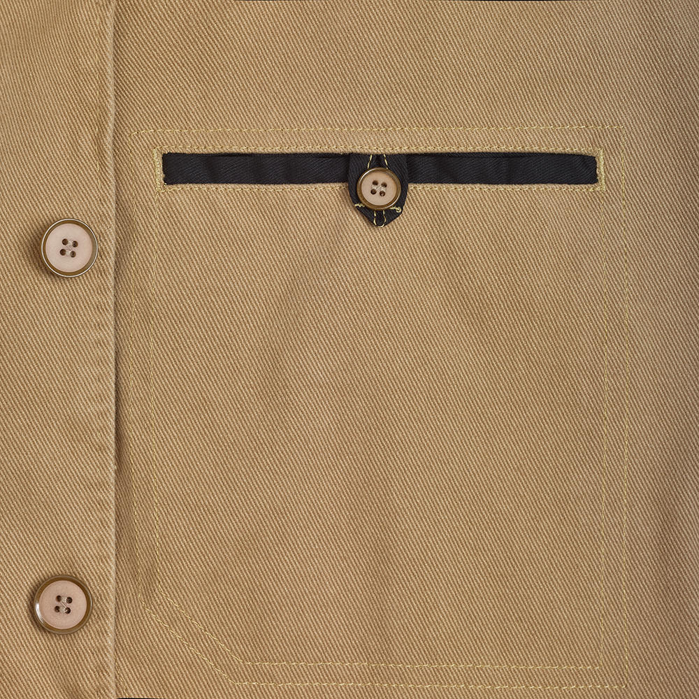 Herren-Sakko Safari, Baumwolle, beige
