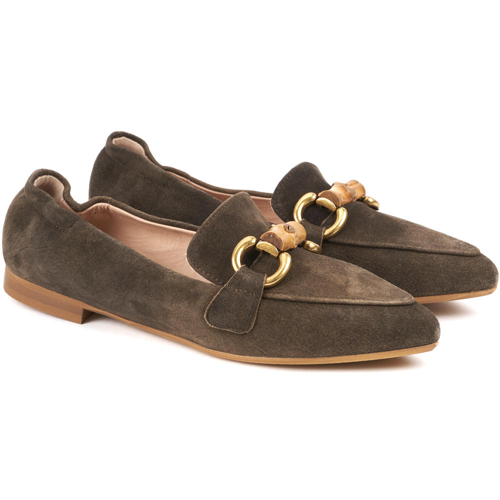 Damen Antikbock-Loafer, akazie
