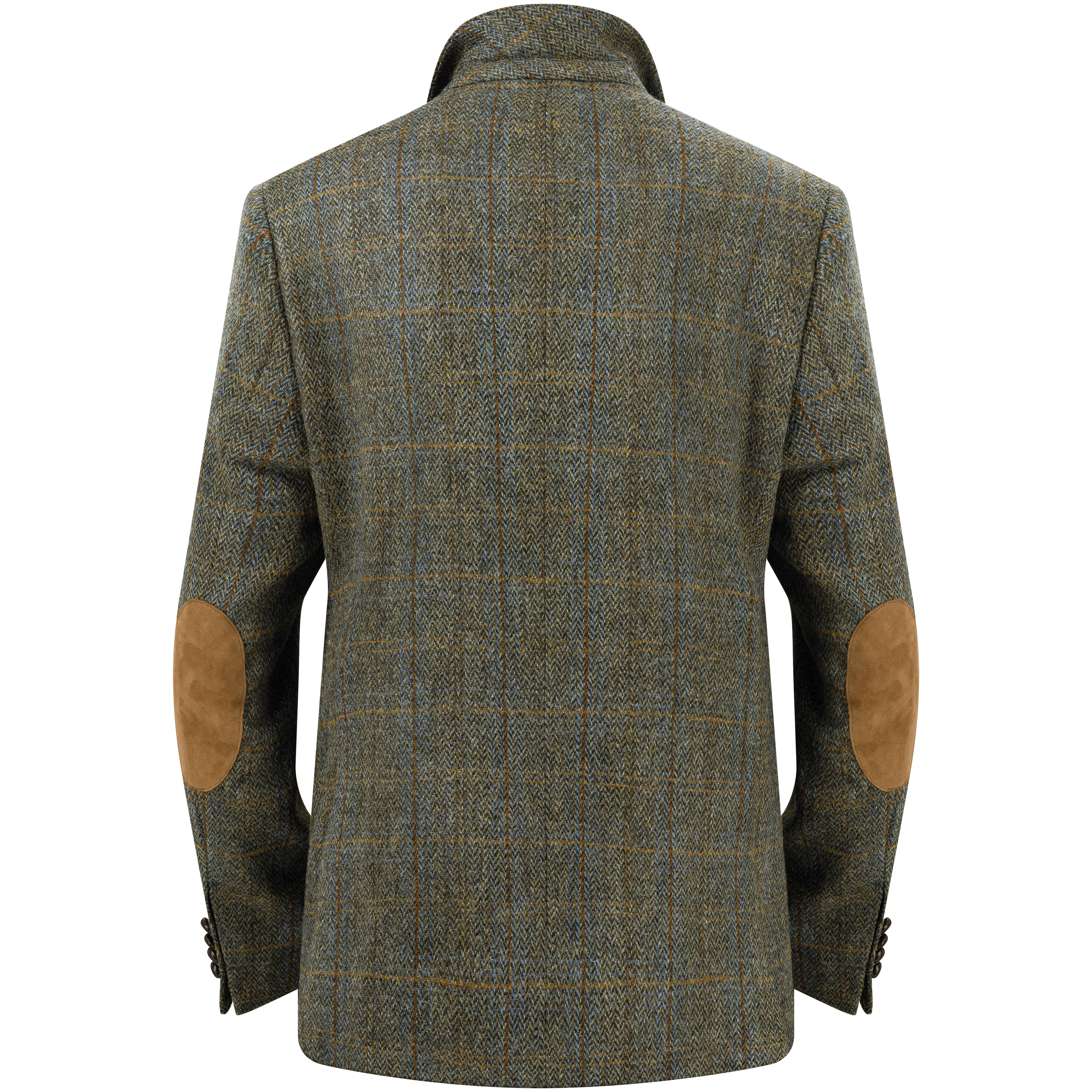 Men’s Sports Jacket, Harris Tweed, Herringbone, Green/Blue/Brown