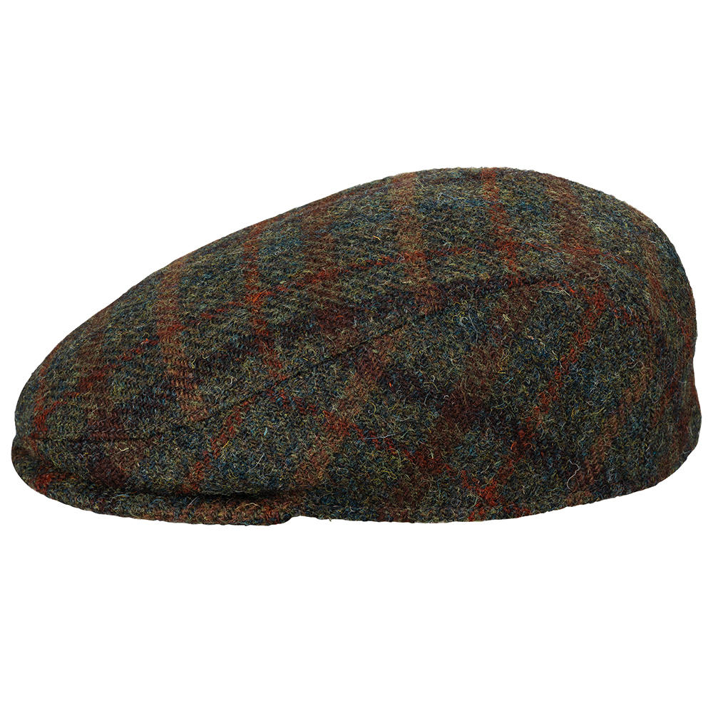 Mütze Harris-Tweed, grün/braun