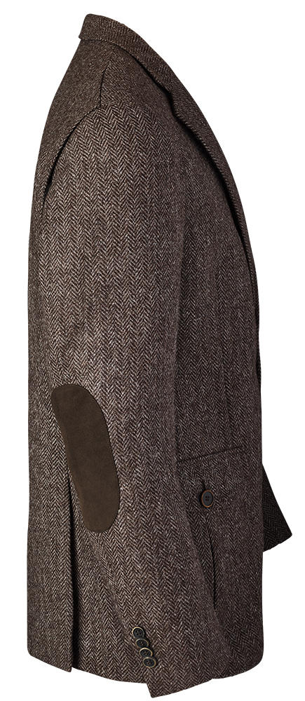 Herren Tweed-Sakko, British Wool, braungrau