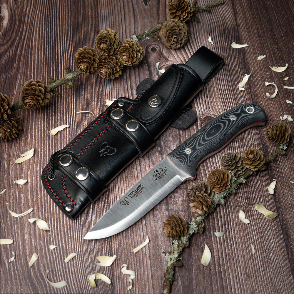 Cudeman »ENT Bushcraft« Outdoor Knife, Micarta
