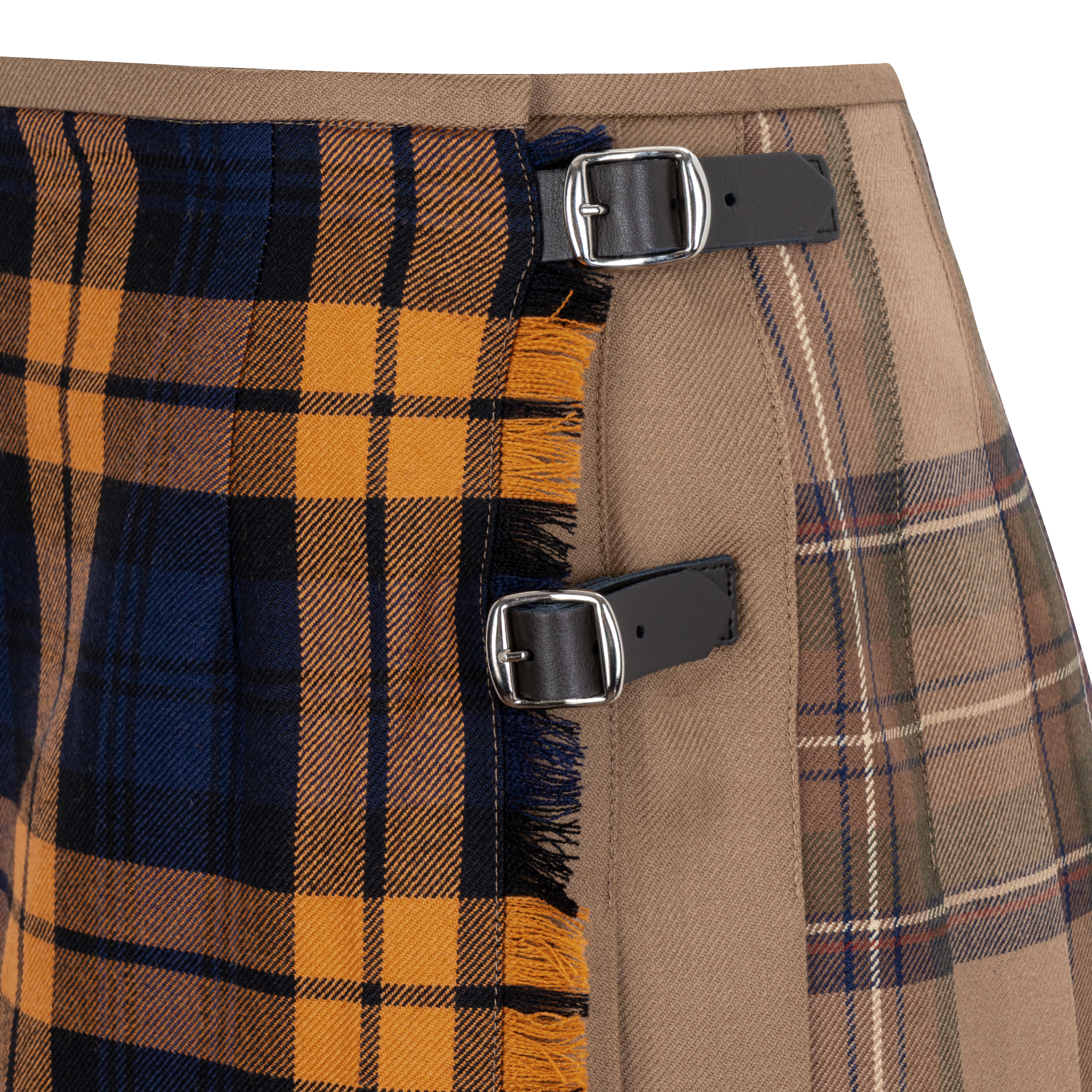 Jupe kilt femme "Carlow", orange à carreaux