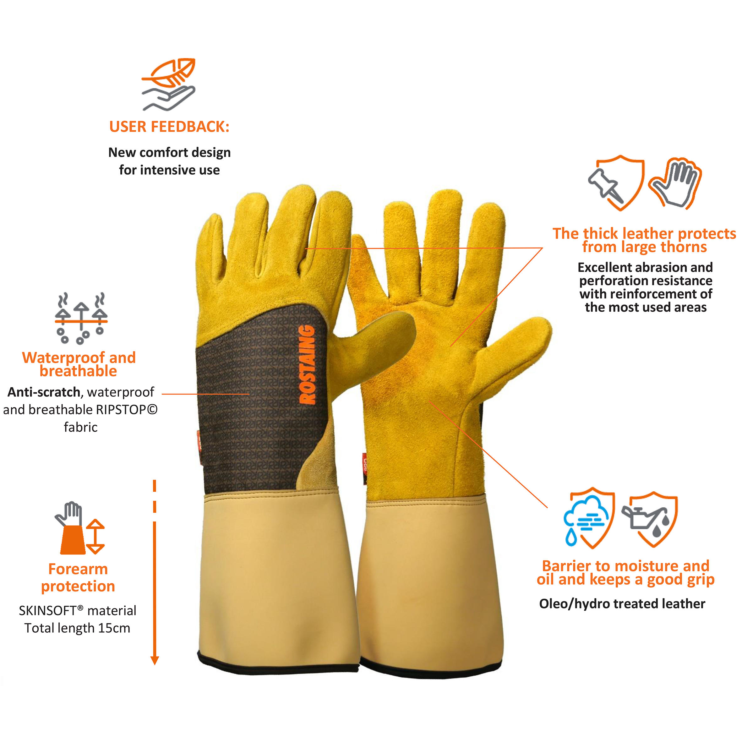 Rostaing® Gardening Gloves »Roncier«, Size 7