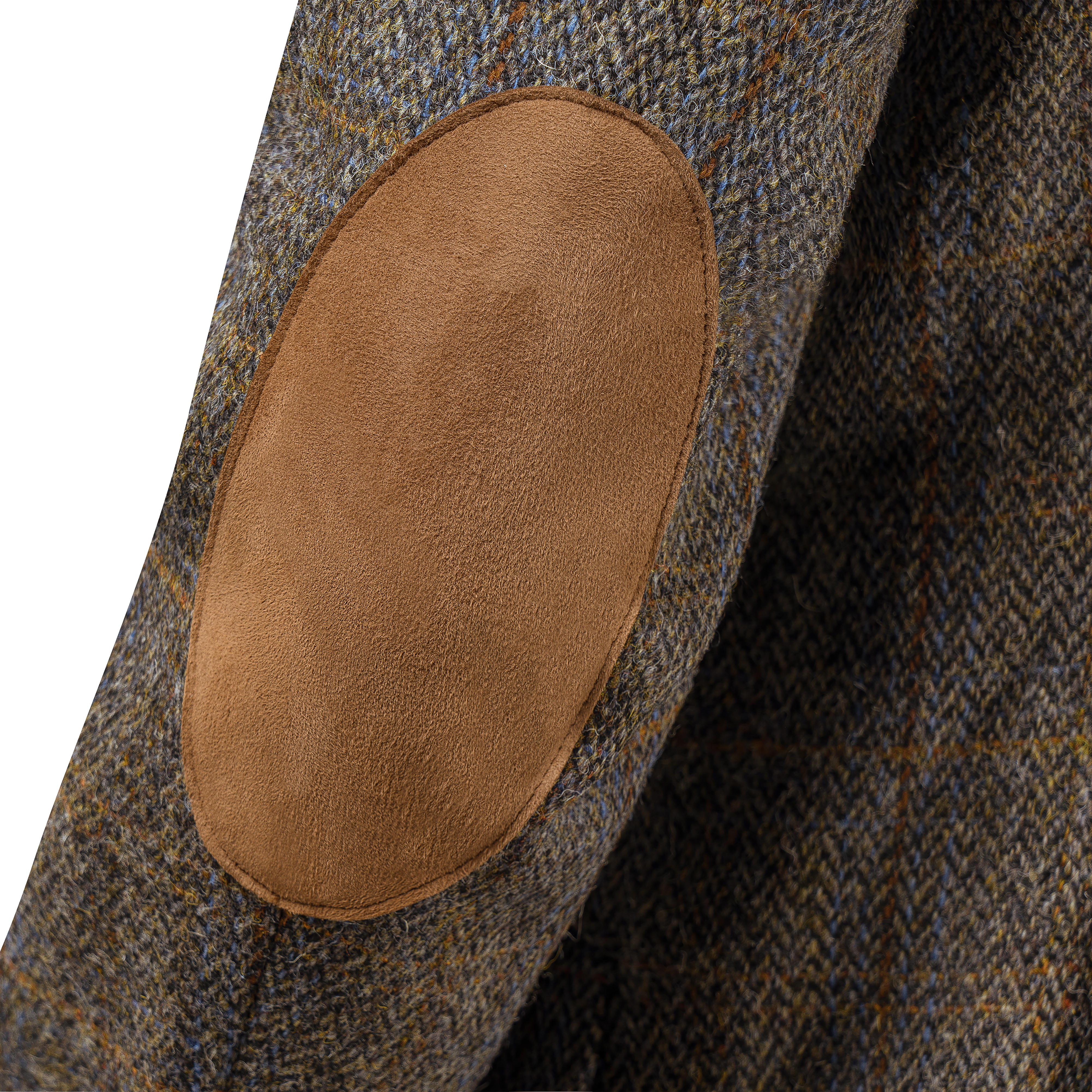 Men’s Sports Jacket, Harris Tweed, Herringbone, Green/Blue/Brown
