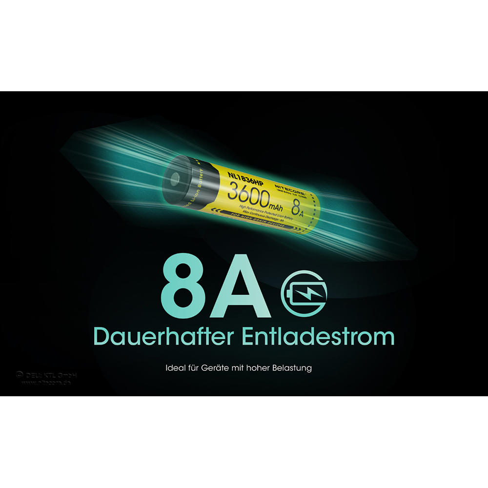 Nitecore® Li-Ion Akku 18650, 3600 mAh, NL1836HP