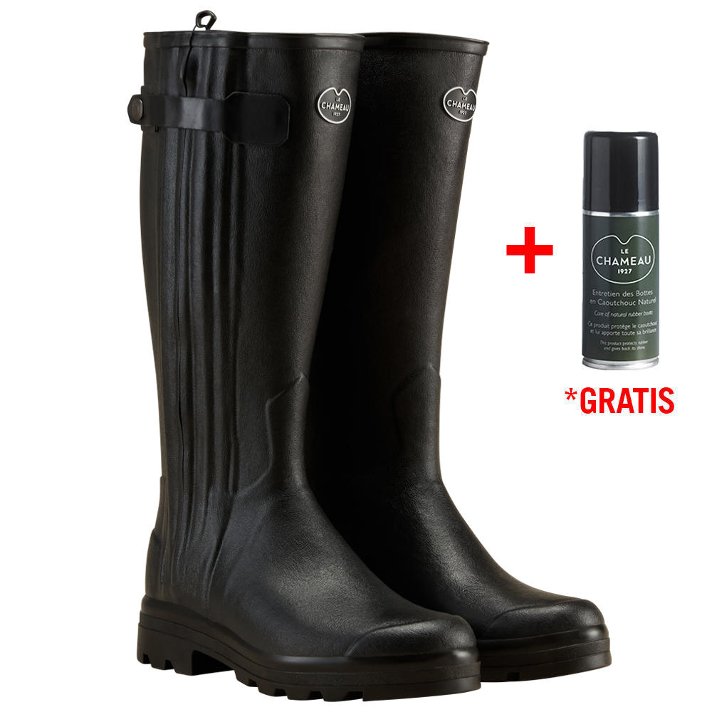 Bottes en caoutchouc pour homme Le Chameau » Chasseur «, doublure en cuir