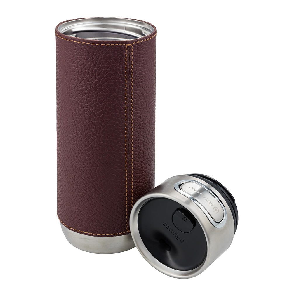 Alexandre Mareuil Insulated Mug, Leather, Brown