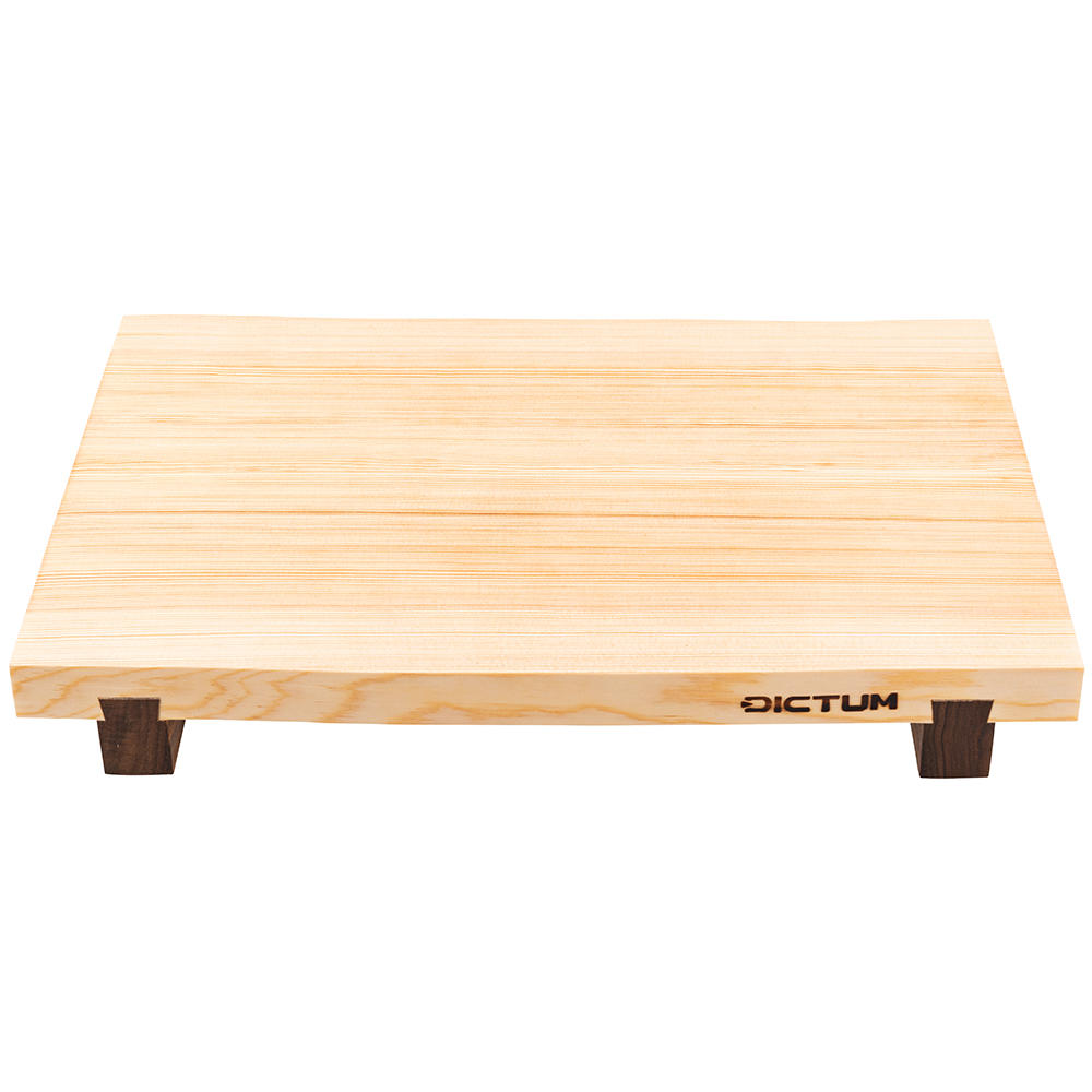 DICTUM® Servier- und Schneidbrett Wavy Edge, Kiefer/Nussbaum